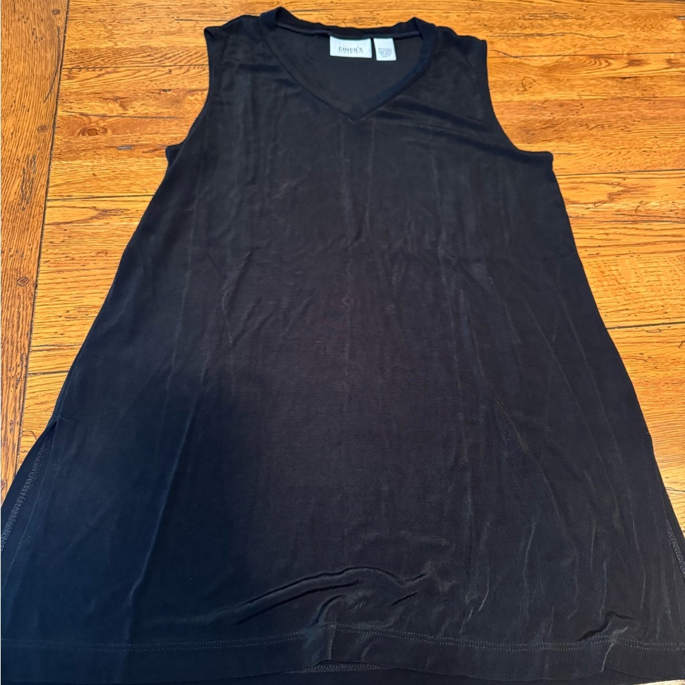 Chico's Black Sleeveless Tunic Top